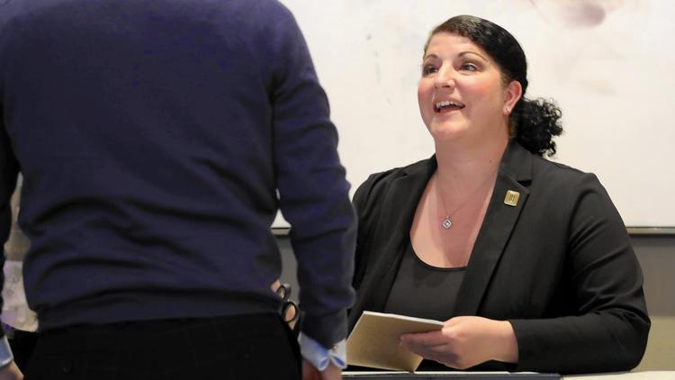 Shannon Boland is the top concierge at Chicago's LondonHouse luxury hotel. (Phil Velasquez / Chicago Tribune)